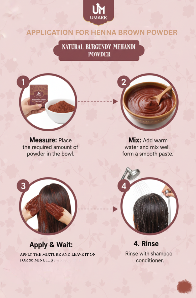 UMAKK Ayurvedic Burgundy Hair Colour