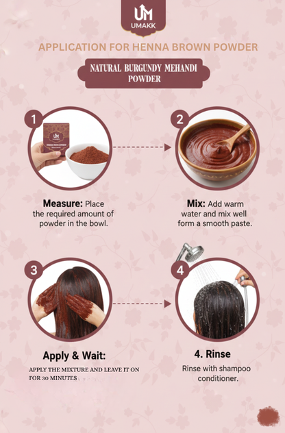 UMAKK Ayurvedic Burgundy Hair Colour