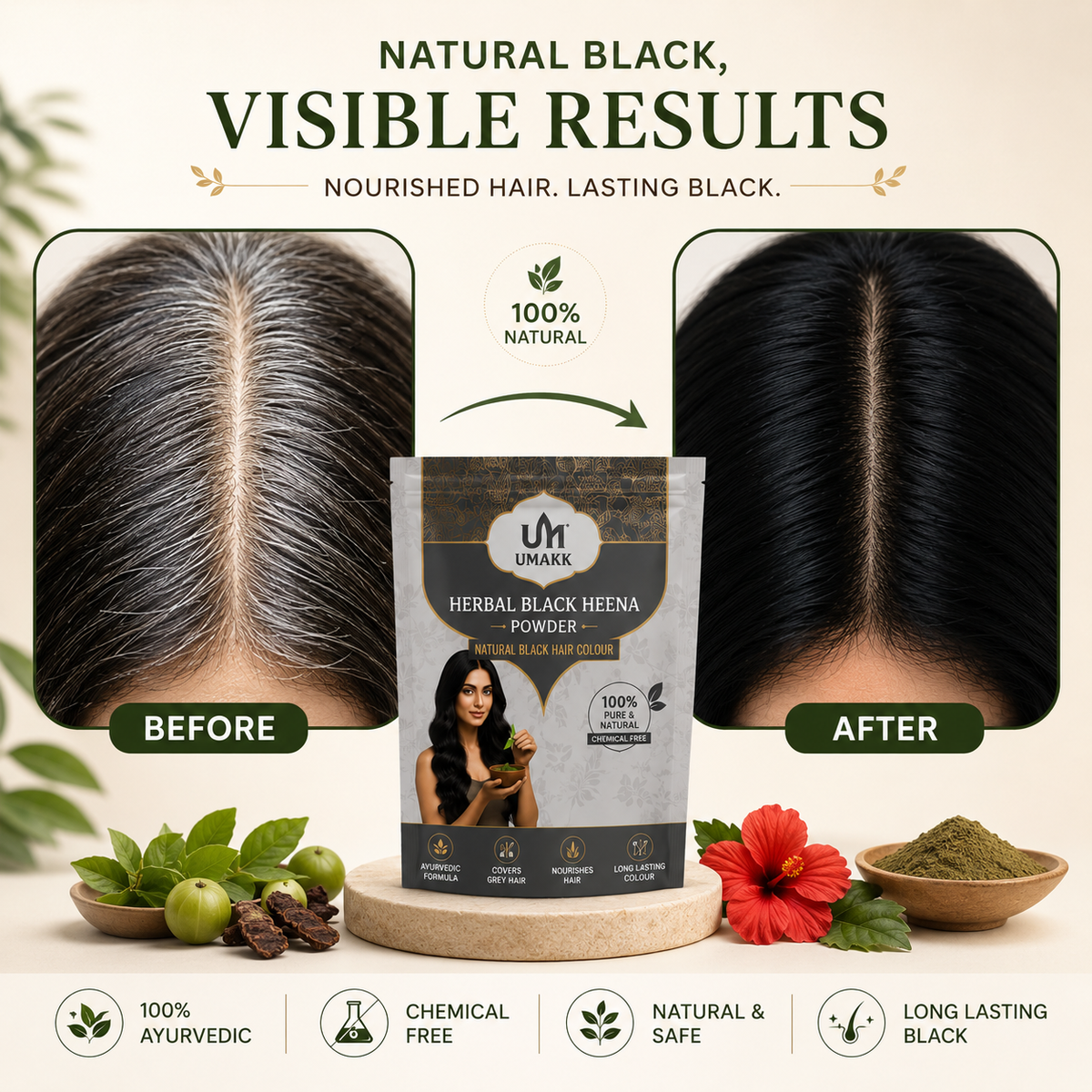 Aayurvedic Black Heena - 200 gm