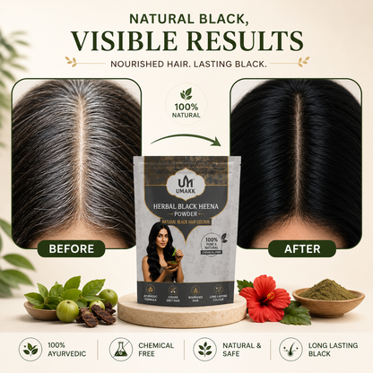 UMAKK Aayurvedic Black Heena - 200 gm