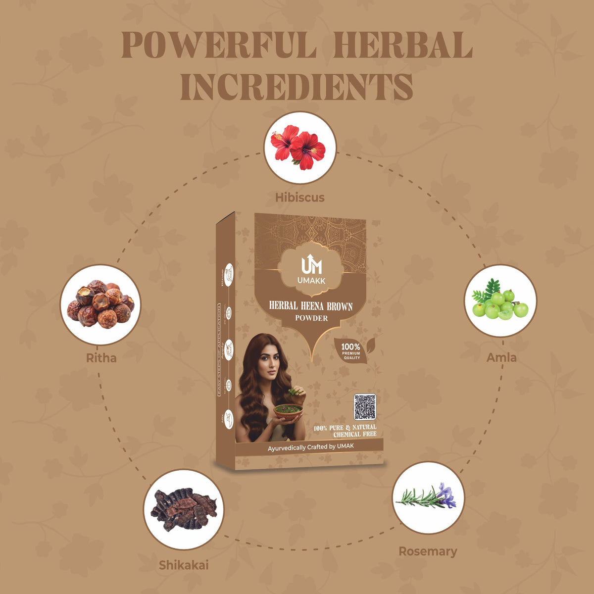 UMAKK Brown Colour Combo - 400 gm