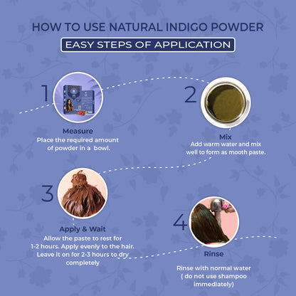 UMAKK Indigo Powder – 100% Natural Hair Colour -  200 gm