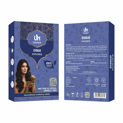 UMAKK Indigo Powder – 100% Natural Hair Colour