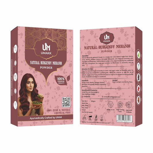 UMAKK Ayurvedic Burgundy Hair Colour