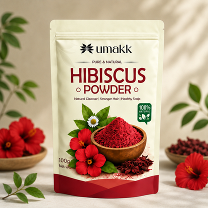 UMAKK Herbal Hair Care Powder Combo 500g | Amla, Reetha, Shikakai, Bhringraj, Hibiscus & Henna Powder | 100% Pure & Natural | For Stronger Hair & Healthy Scalp