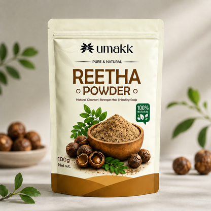 UMAKK Herbal Hair Care Powder Combo 500g | Amla, Reetha, Shikakai, Bhringraj, Hibiscus & Henna Powder | 100% Pure & Natural | For Stronger Hair & Healthy Scalp